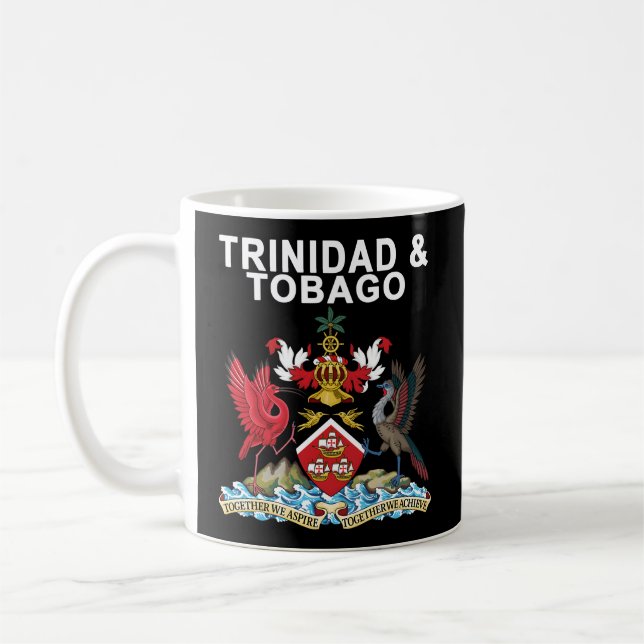 Caneca De Café Trinidad e Tobago Emblem (Esquerda)