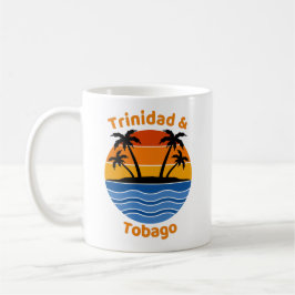 Caneca De Café Trinidad e Tobago - Mug de Café Retro Sunset