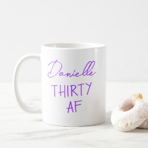 Caneca De Café TRINTA AF 30º Aniversário Divertido Personalizado