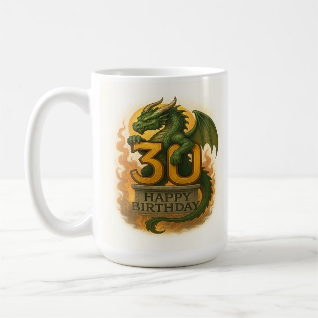 Caneca De Café Trinta e Mal-Vidas: Dragão Aniversário Mug (Esquerda)