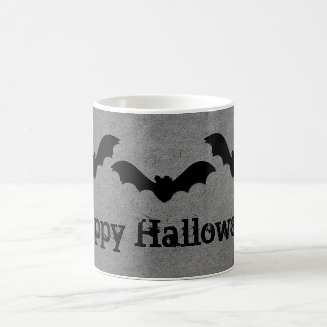 Caneca De Café Trio de Bats Halloween Mug, Cinza (Centro)
