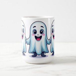 Caneca De Café Trio de Fantasmas Fofos de Mãos Dadas Amigos de Ha
