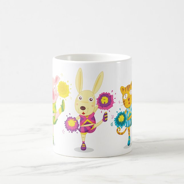 Caneca De Café Trio de Porco, Coelhinho e Gato (Criador carregado)
