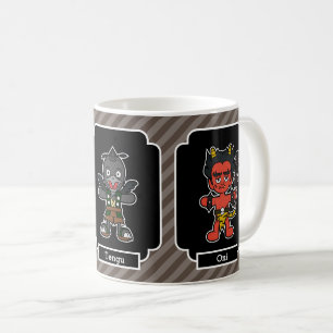 Caneca De Café Trio do Monstro Japonês: Yurei, Tengu e Oni Yokai