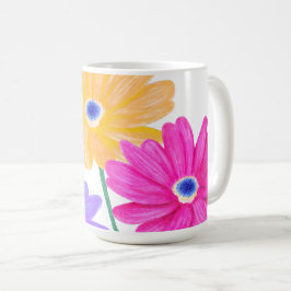 Caneca De Café Trio of Joy: Bright Floral 