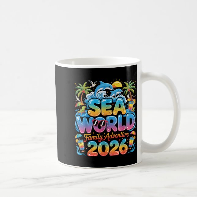 Caneca De Café Trip Sea Family Tropical World Adventure 2026 Vaca (Direita)
