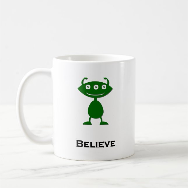 Caneca De Café Triple Eye Acredite em verde (Esquerda)