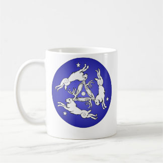 Caneca De Café Triple Jackalope White em Azul