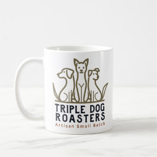 Caneca De Café Triplo Cachorro Roasters White Mug
