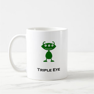 Caneca De Café Triplo Olho Verde