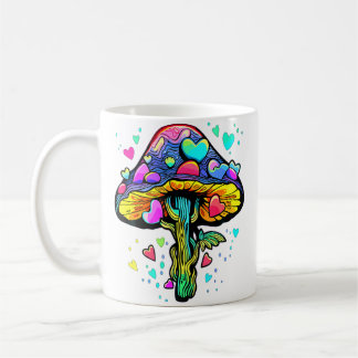 Caneca De Café Trippy Forest Art Edm Mushroom Music Lover Psyched