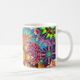 Caneca De Café Trippy psicadélico espiritual abstrato da mandala
