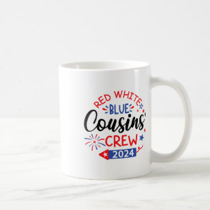 Caneca De Café Tripulação De Primo Azul E Branco 4 De Julho