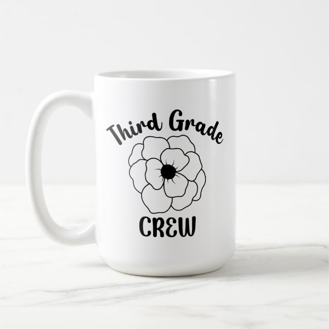Caneca De Café Tripulação de Terceiro Grau Floral (Esquerda)