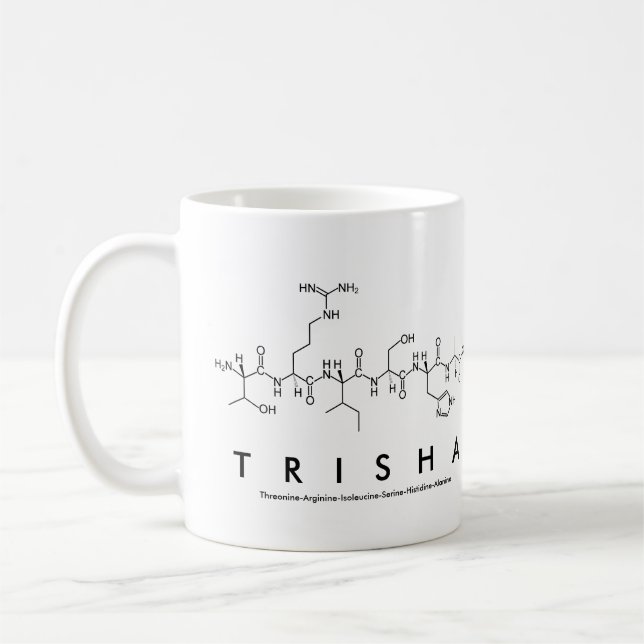 Caneca De Café Trisha nome peptídeo mug (Esquerda)