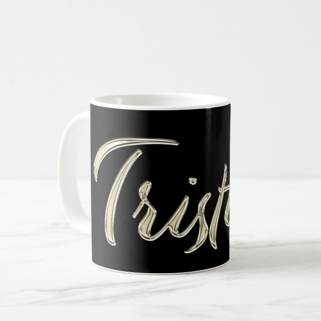 Caneca De Café Tristan Name whitegold Tasse Teetasse Kaffeetasse (Frente Esquerda)
