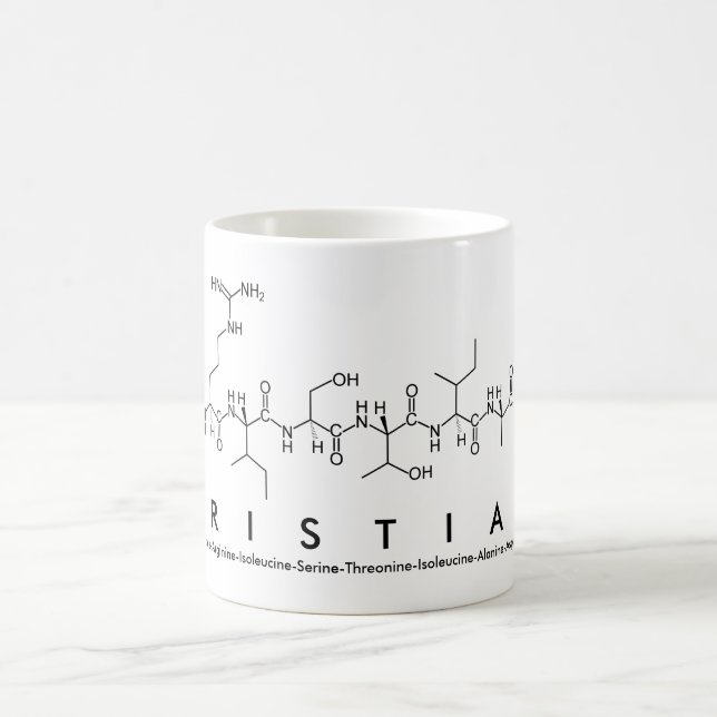Caneca De Café Tristian peptide name mug (Centro)