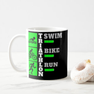 Caneca De Café Triumph Triathlon: Natação, bicicleta, corrida e a