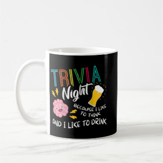 Caneca De Café Trivia Night Eu Gosto De Tomar Trivi