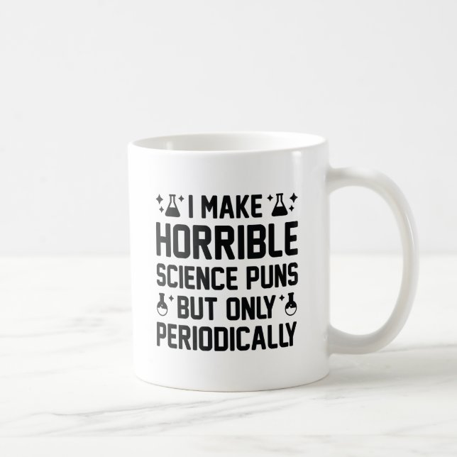 Caneca De Café Trocadilhos de Ciências Horríveis (Direita)