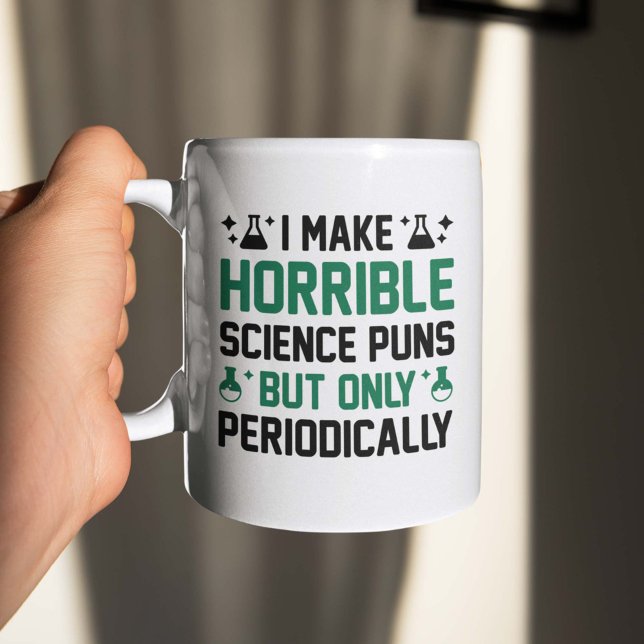 Caneca De Café Trocadilhos de Ciências Horríveis (Criador carregado)