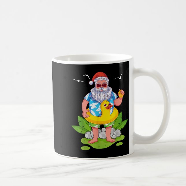Caneca De Café Trocal Summer Funny Hawaiian Santa Claus Christmas (Direita)