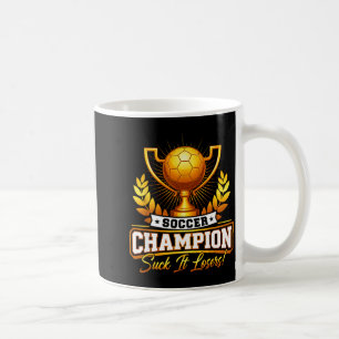 Caneca De Café Troféu de Campeão de Futebol Engraçado