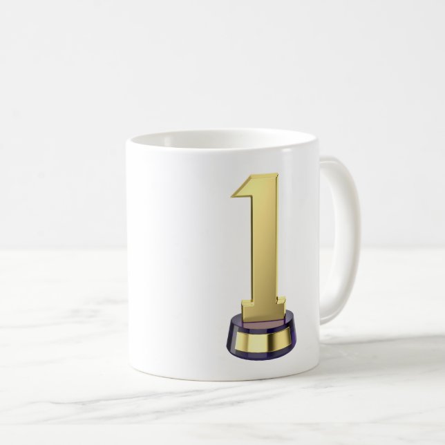 Caneca De Café troféu número um Dourado (Frente Esquerda)