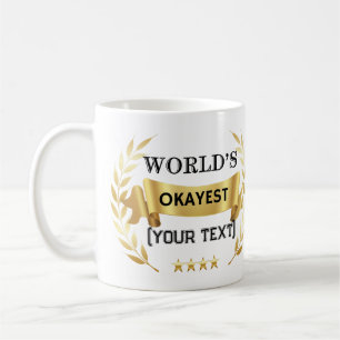 Caneca De Café Troféu Personalizado do Mais ou Menos do Mundo