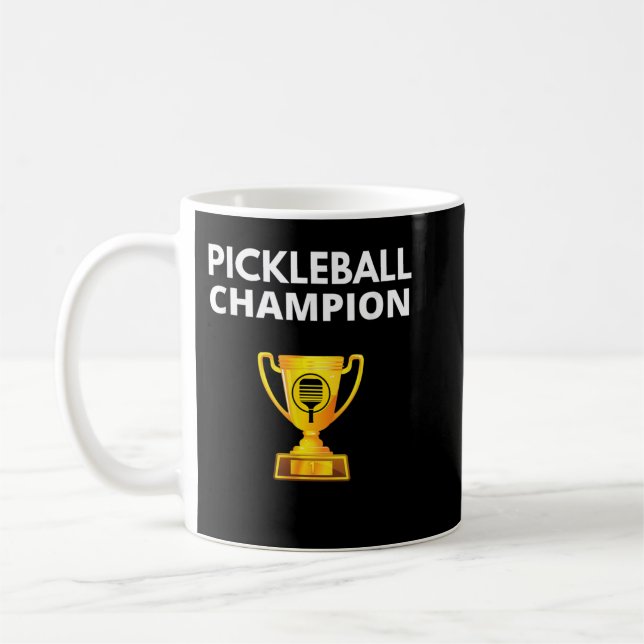 Caneca De Café Troféu Pickleball 634 do campeão de picleball engr (Esquerda)