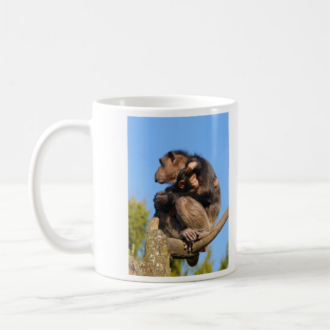 Caneca De Café Troglodytes comuns da bandeja do chimpanzé do (Esquerda)