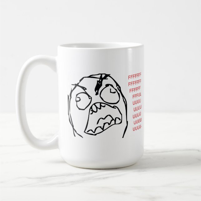 Caneca De Café Troll da raiva (Esquerda)