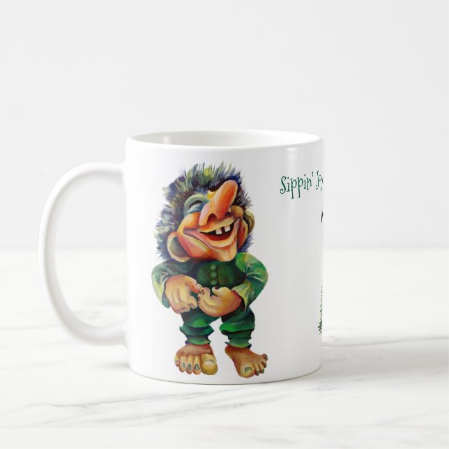 Caneca De Café Troll de Natal barato e Delícia de Árvore (Esquerda)