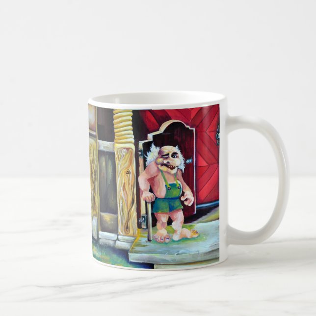 Caneca De Café Troll escandinavo, pintura de realismo (Direita)
