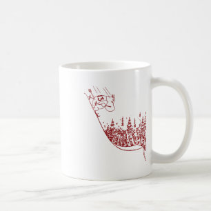Caneca De Café Troll Moomintroll Vermelho Esquia na Encosta Espor