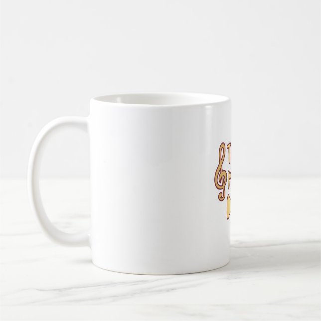 Caneca De Café Trombeta Fofa, Criador de Dissonância Pun Musical  (Esquerda)
