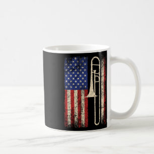 Caneca De Café Trombone Estados Unidos Bandeira Americana Shirt J