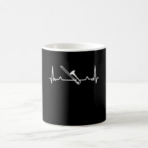 Caneca De Café Trombone Music Heartbeat Engraçado Presente