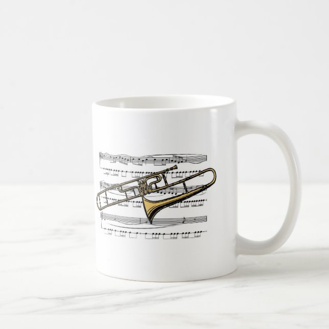Caneca De Café Trombone Musical 14 B (Direita)