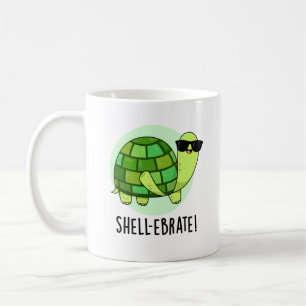 Caneca De Café Trombose Encantada Engraçado Tortoise Animal Pun