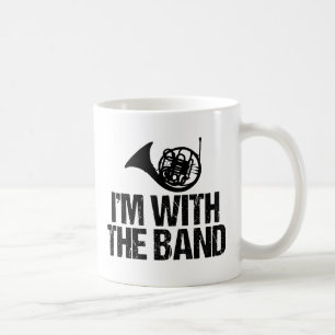 Caneca De Café Trompa francesa engraçada eu sou com a banda