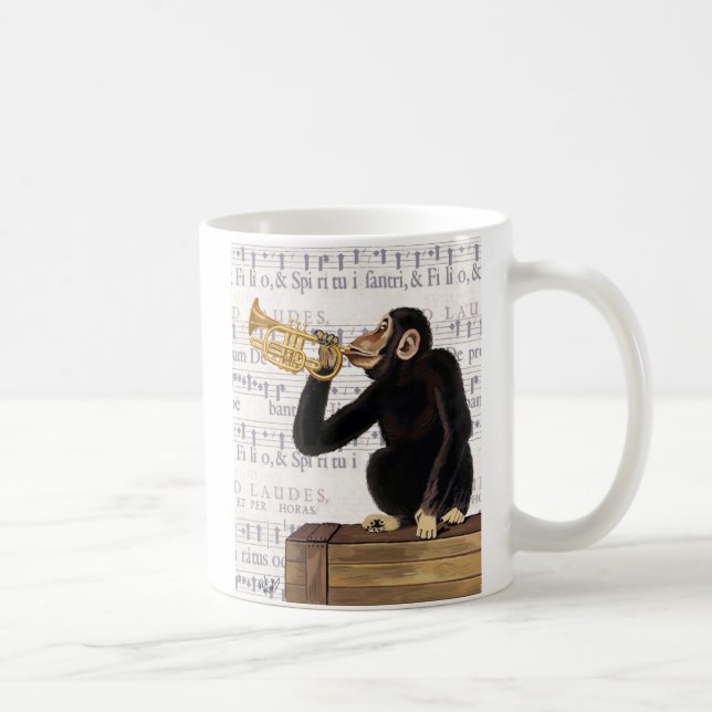 Caneca De Café Trompete De Macaco (Direita)