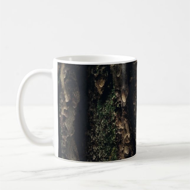 Caneca De Café Tronco de árvore marrom e preta (Esquerda)