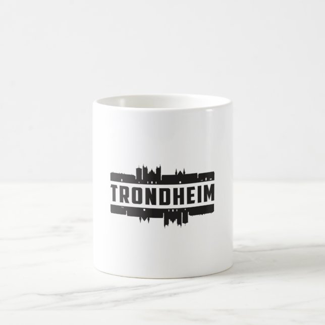 Caneca De Café Trondheim Norway City Skyline Cityscape Trip Gift (Centro)