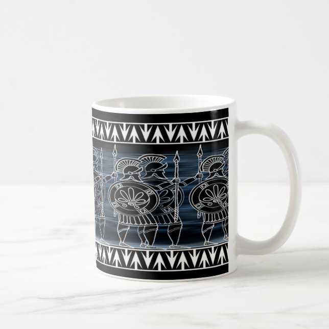 Caneca De Café Tropa grega Black Figure (Direita)