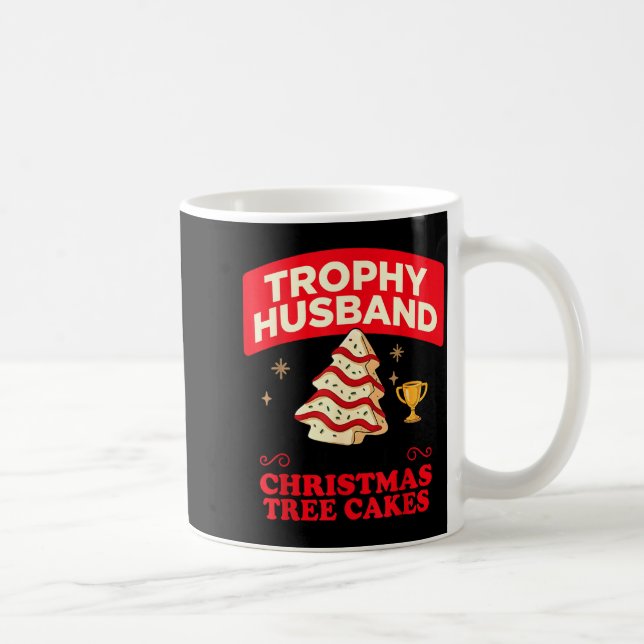 Caneca De Café Trophy Retro Husband Fueled By Christmas Tree Cake (Direita)