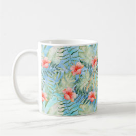 Caneca De Café Tropical Aloha Hibiscus Floral