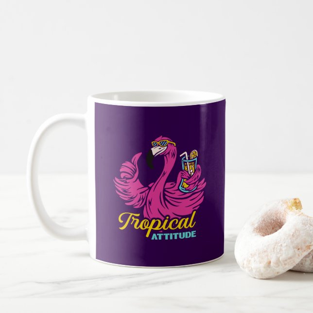 Caneca De Café Tropical Attitude (Com Donut)