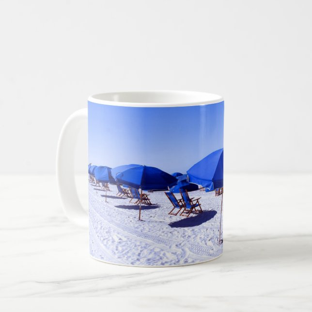 Caneca De Café Tropical Beaches | Clearwater, Florida (Frente Esquerda)