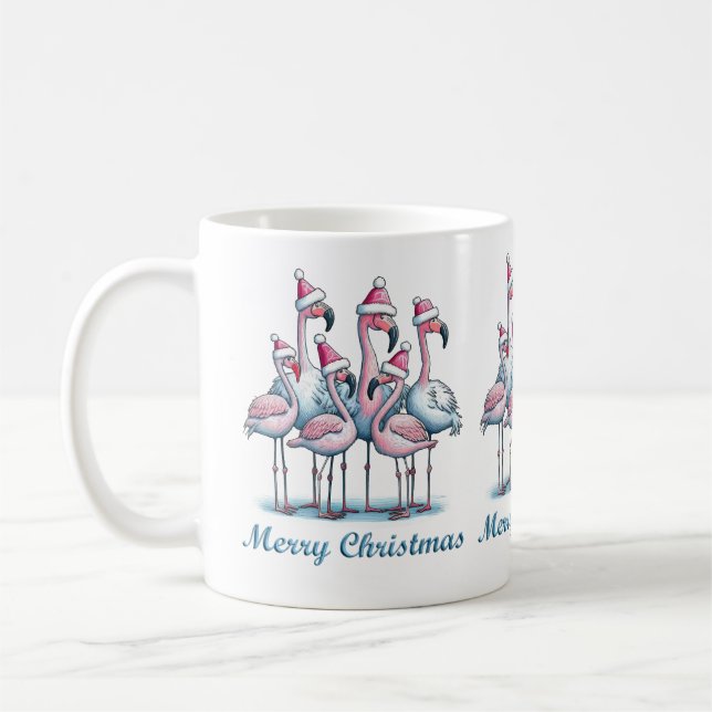 Caneca De Café Tropical Feliz Cama de Natal (Esquerda)